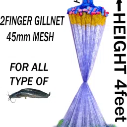 purkait fishnet 2 FINEGER GILLNET MUD SINKER, HEIGHT 3F, UP LENGHT 45F, DOWN LENGHT 90F. Fishing Net image 3