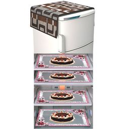 LooMantha 5-Pcs Brown & Pink Printed Fridge Cover-image-17