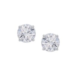 Nipura 925 Sterling Silver Plated Cubic Zirconia Contemporary Studs image 2