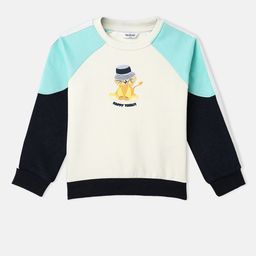 Nauti Nati Boys Colourblocked Printed Round Neck Pullover Sweatshirt-53