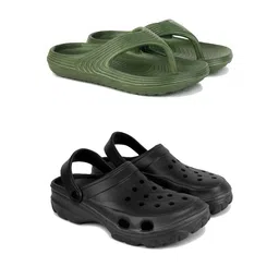 DRACKFOOT Men Set Of 2 Stylish Clogs & Thong Flip-Flops-picture-13