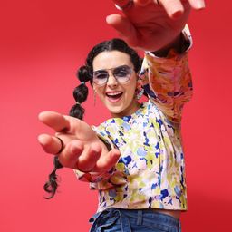 PURVAJA Print Boxy Top-image-87