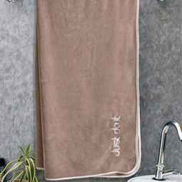 Myntra Elegant Homes Brown & White Cotton 300 GSM Bath Towel-image-61