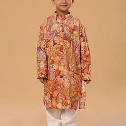 The Mini Trunk Boys Printed Kurta with Trouser image 5