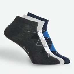 Duke Men Pack Of 3 Assorted Cotton Shoe Liner-Length Moisture Control Socks-image-16