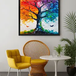 999Store White & Orange Tree Canvas Wall Art-image-68