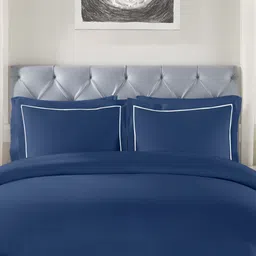 Enchant Home Elegance Blue & White 250 TC Pure Cotton King Bedsheet Set 2.74 m x 2.74 m-picture-21
