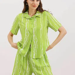 BIGDART Printed Shirt Collar Shirt With Shorts Co-Ords-picture-47