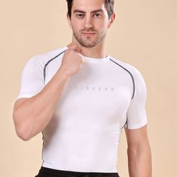 Friskers Brand Logo Printed Extended Sleeves Compression Sports T-shirt-image-93