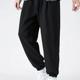 Imsa Moda Men Loose Fit High-Rise Joggers Trousers-image-72