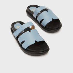Sole To Soul Colourblocked Comfort Sandals with Buckles-image-91