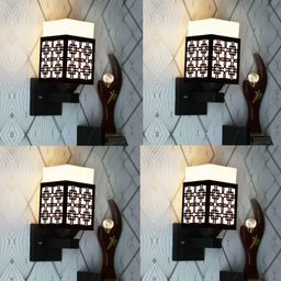 Gojeeva Black Wood Square Shaped Wall Lamp-picture-37