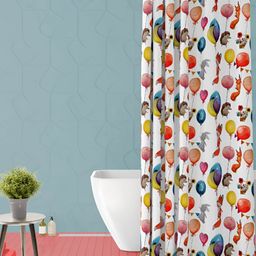 ArtzFolio White & Pink Printed Waterproof Shower Curtain-image-133