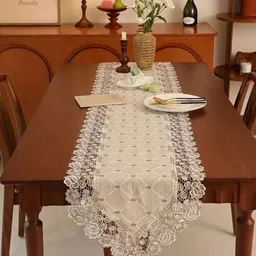 TANLOOMS Grey Embroidered Table Runner-picture-40
