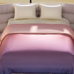 Stoa Paris Skies of Paris Peach-Coloured & Purple AC Room 150 GSM Double Bed Comforter-image-62