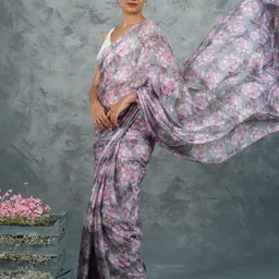 TEEJH Floral Printed Saree With Blouse Piece-picture-48