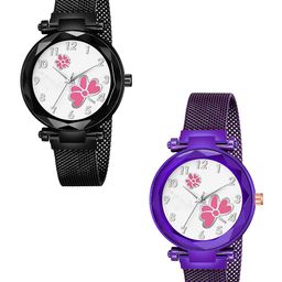 CSAMON Women Round Reset Time Analogue Watch GR_379 Black 315 Pink_379 Purple-84