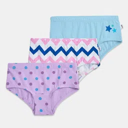 You Got Plan B Girls Pack Of 3 Printed Cotton Basic Briefs-20