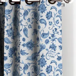 HOUZZCODE Multicoloured Set of 2 Abstract Printed Black Out Window Curtain image 2