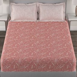 MYTRIDENT Maroon & White Ethnic Motifs 144 TC Queen Bedsheet With 2 Pillow Covers-image-25