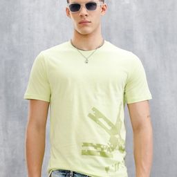 WROGN Men Abstract Printed Round Neck Pure Cotton T-shirt-picture-35