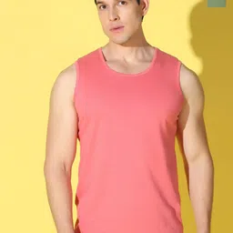WOOSTRO Pack Of 2 Pure Combed Cotton Gym VestsVWS26(PLAIN PEACH)(PLAIN LGTGREEN)-image-33
