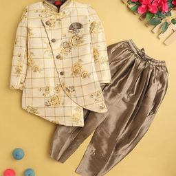 Jeetethnics Boys Floral Regular Kurta with Salwar-19