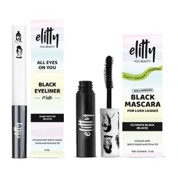 Elitty Set Of 2 Pop Color Eyeliner - 4 ml - Dark Matter & Mascara - 5 ml - Ultimate Black image 4