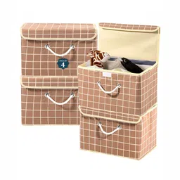 Aura Brown Set of 4 Reusable Drawer Organiser Organisers-1