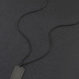 Designs & You Silver-Plated Stainless Steel Rectangular Shaped Pendant with Chain-picture-22