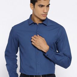 URBANICE Men Classic Slim Fit Solid Spread Collar Cotton Formal Shirt-image-63