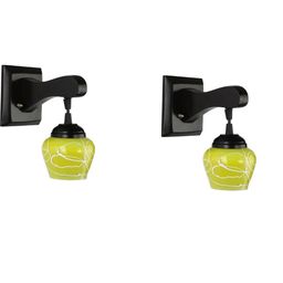 SOMIL Yellow Glass Cylinder Printed Wall Lamps-image-38