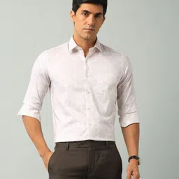 Arrow Men Slim Fit Spread Collar Geometric Printed Cotton Formal Shirt-picture-9