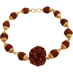 Divine souvenirs Unisex Rudraksha Beaded Link Bracelet-51