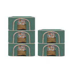 Aura Green Set of 5 Reusable Drawer Organiser Organisers-39
