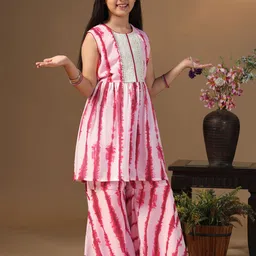 BAESD Girls Dyed Regular Kurta with Sharara-picture-27