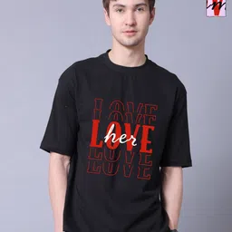 Lazy Lush Unisex Pack Of 2 Typography Printed Pure Cotton Oversized T-shirt-picture-9