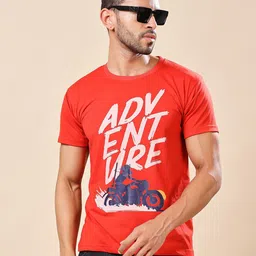 Louis Bayrad Men Dry Fit Graphic Printed Round Neck Pure Cotton T-shirt-image-45