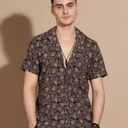 Anouk Men Smart Floral Opaque Printed Casual Shirt-image-93