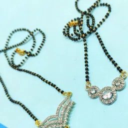 DIVYANSHI COLLECTION Set Of Silver Plated Ad Brass Mangalsutra-image-3
