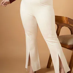 SASSAFRAS Curve Women Comfort Slim Fit High-Rise Trousers-image-46