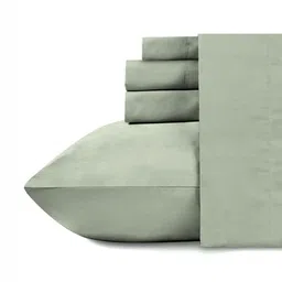 MARK HOME Silver-Toned Cotton 210 TC Single Bedsheet with 1 Pillow Cover-2.28 m x 1.37 m-image-93
