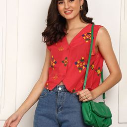 HERE&NOW Floral Print Cotton Crop Top-picture-54