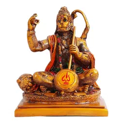SANKALAN CREATIONS Brown & Red Lord Hanuman IdolShowpiece-image-84