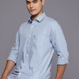 Allen Solly Tartan Checks Pure Cotton Classic Fit Casual Shirt-picture-10