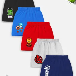 YK Marvel Unisex Kids Printed Avengers Shorts-44