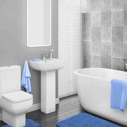 OBSESSIONS 2Pcs Blue Anti-Skid 2000 GSM Bath Mats-image-47