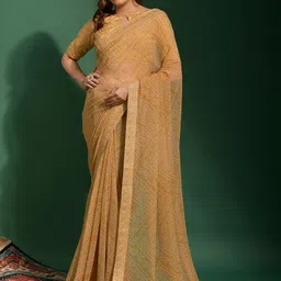Panzora Bandhani Embroidered Poly Georgette Saree-image-54