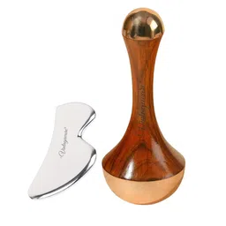 Vintageware Set Of 2 Kansa Wand & Stainless Steel Gua Sha-picture-31