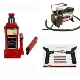3 TON BOTTLE JACK, METAL COMPRESSOR, TYRE PUNCHER KIT Combo-26